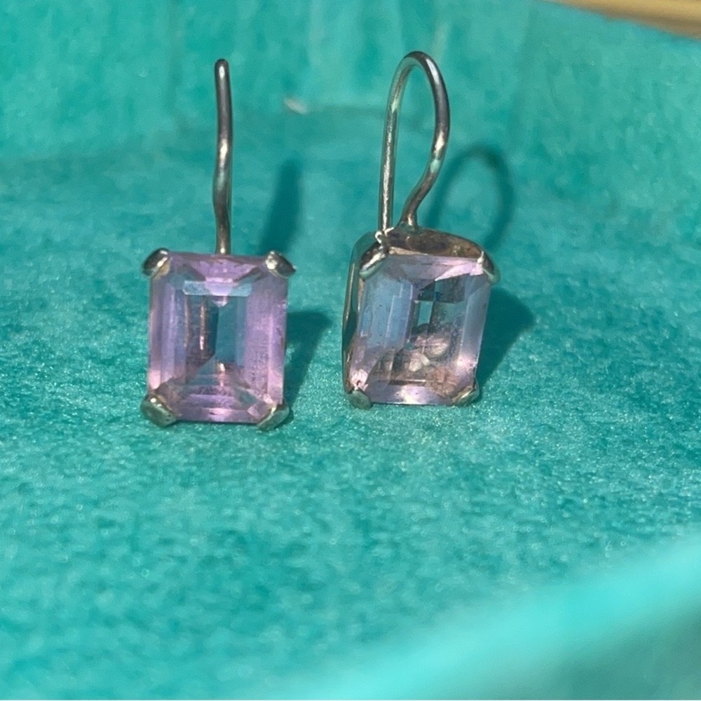 Sterling Earrings with Amethyst Stone